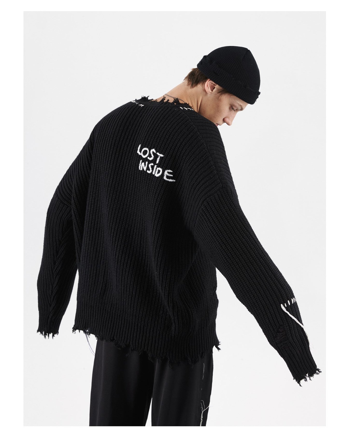 PCLP 'Lost Inside' Vintage-Inspired Distressed Knit Sweater