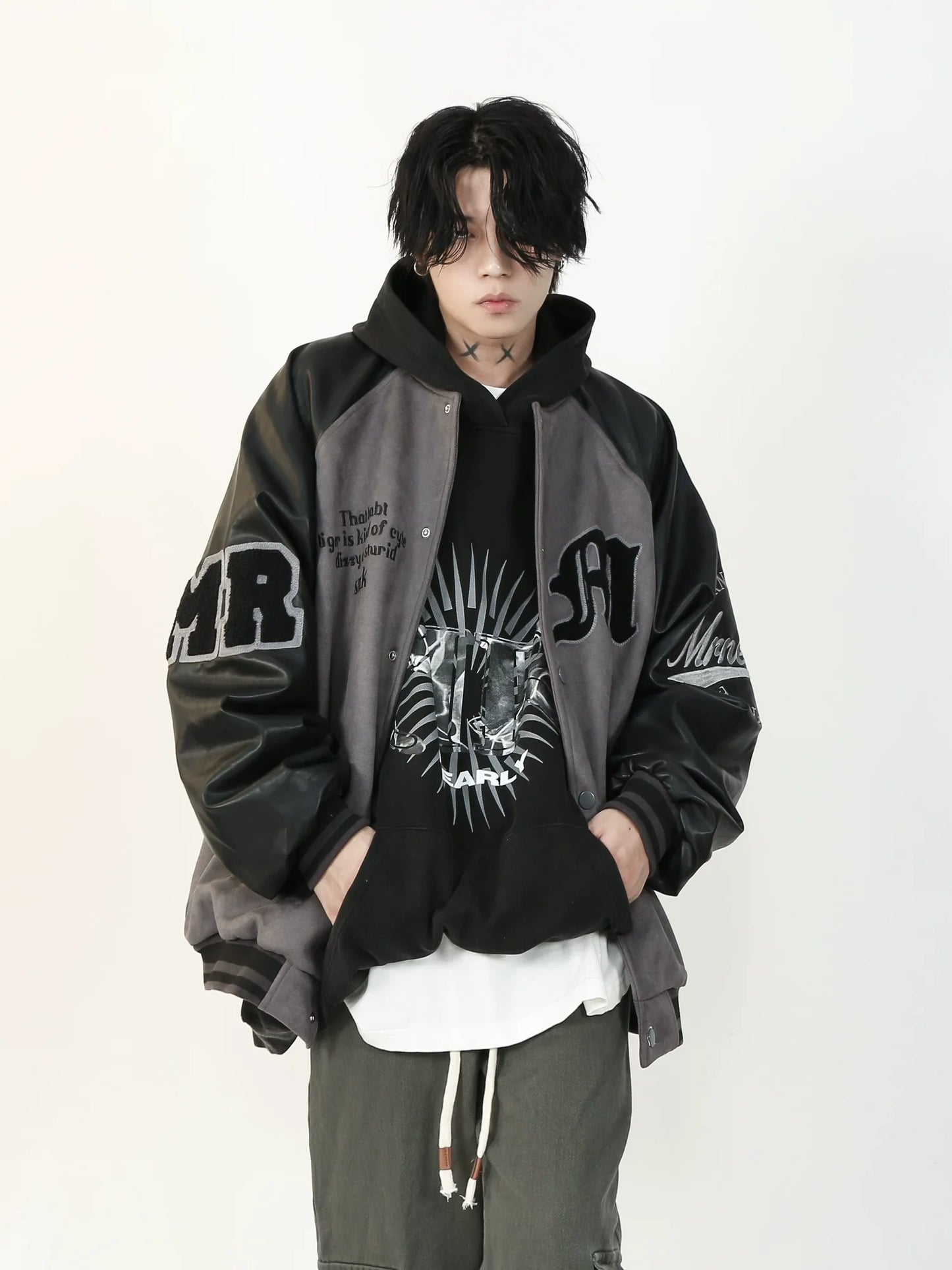 MRNEARLY Vintage 1997 Suede Varsity Jacket