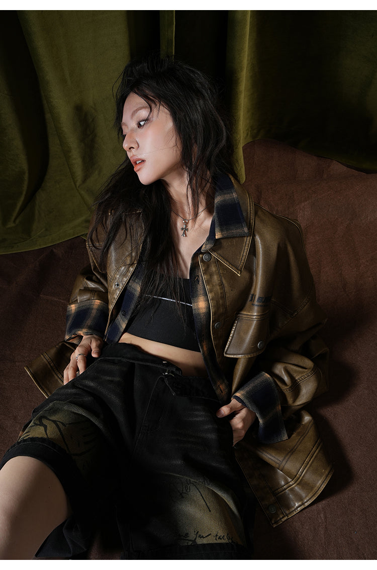 BJHG Classic Retro Motorcycle Jacket