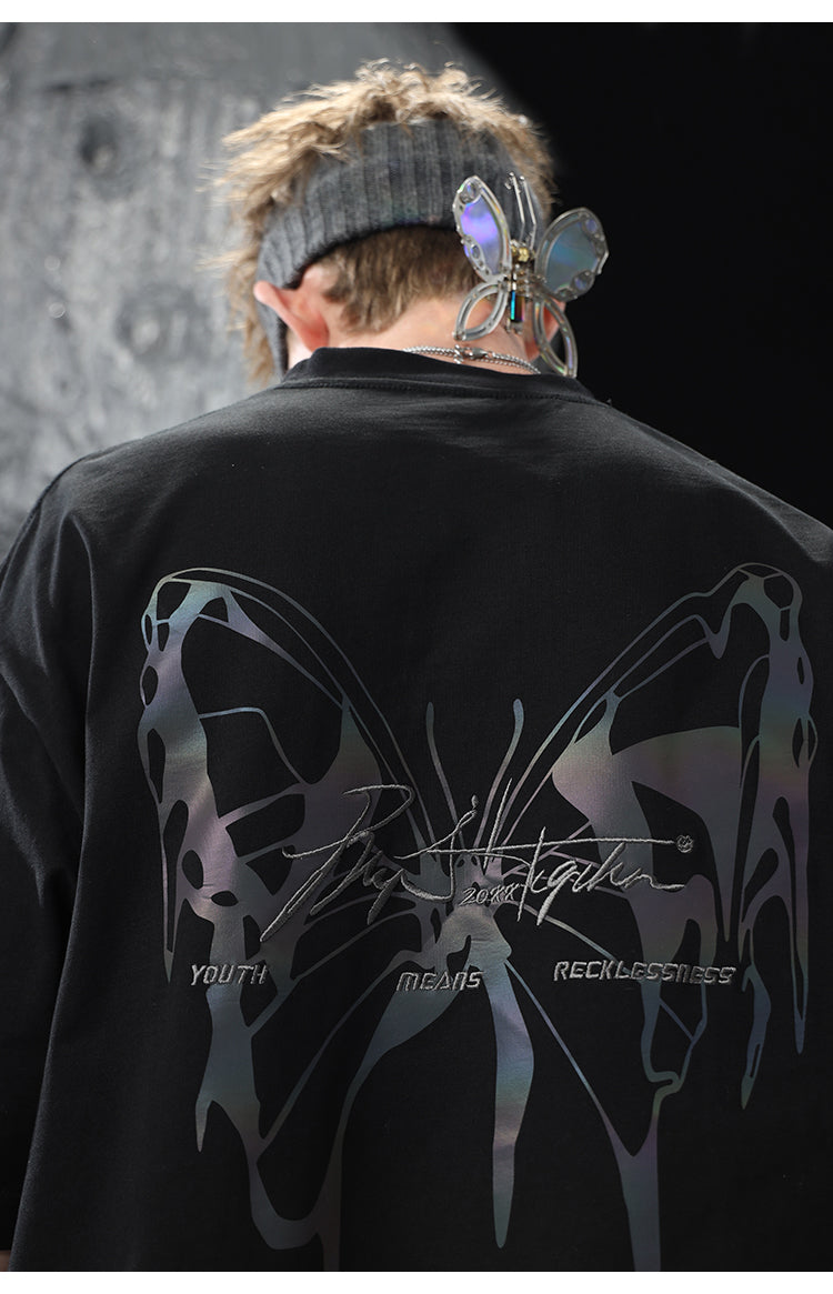 BJHG 3M Reflective Butterfly T-Shirt