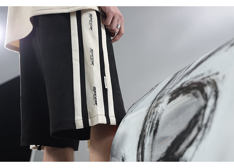 BJHG Velour Wide-Leg Lounge Shorts