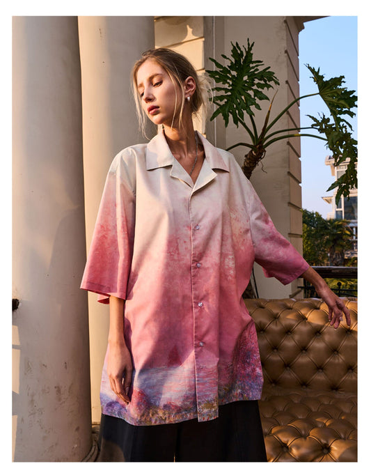 Vivid Sunset Button-Up: HARSH & CRUEL Collection