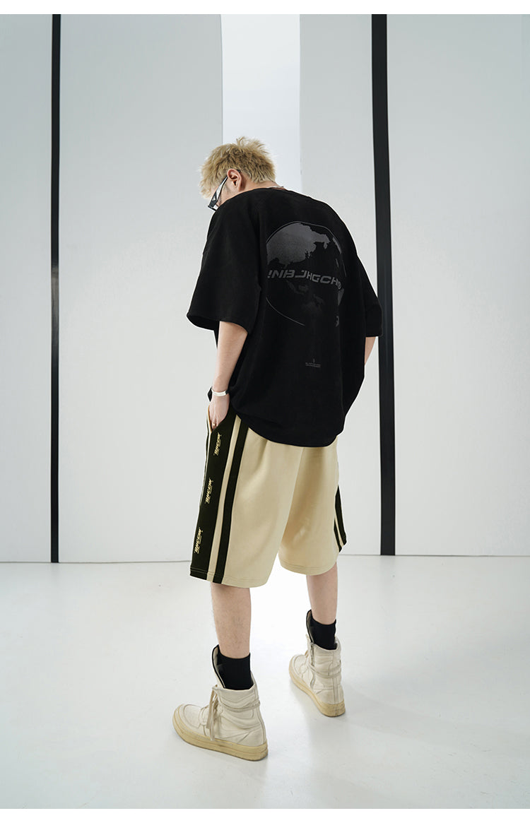 BJHG Velour Wide-Leg Lounge Shorts