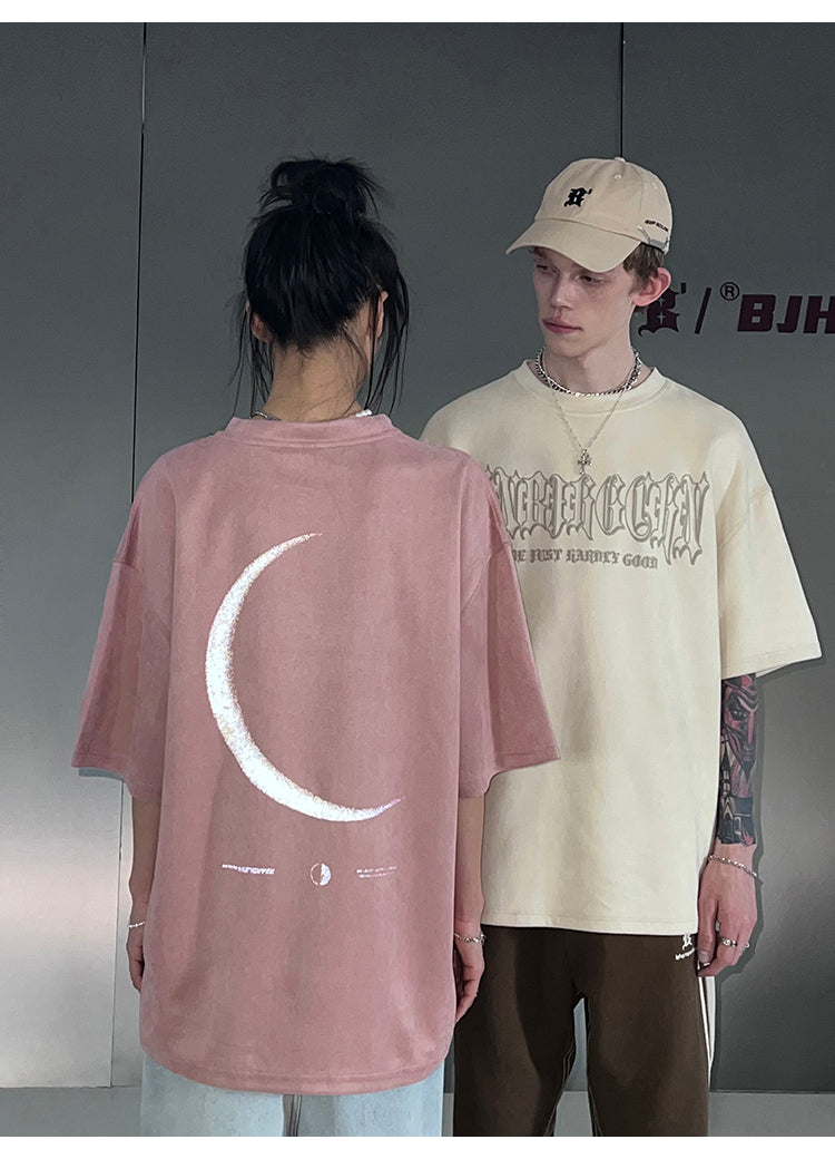 BJHG 3M Reflective Crescent Moon T-Shirt