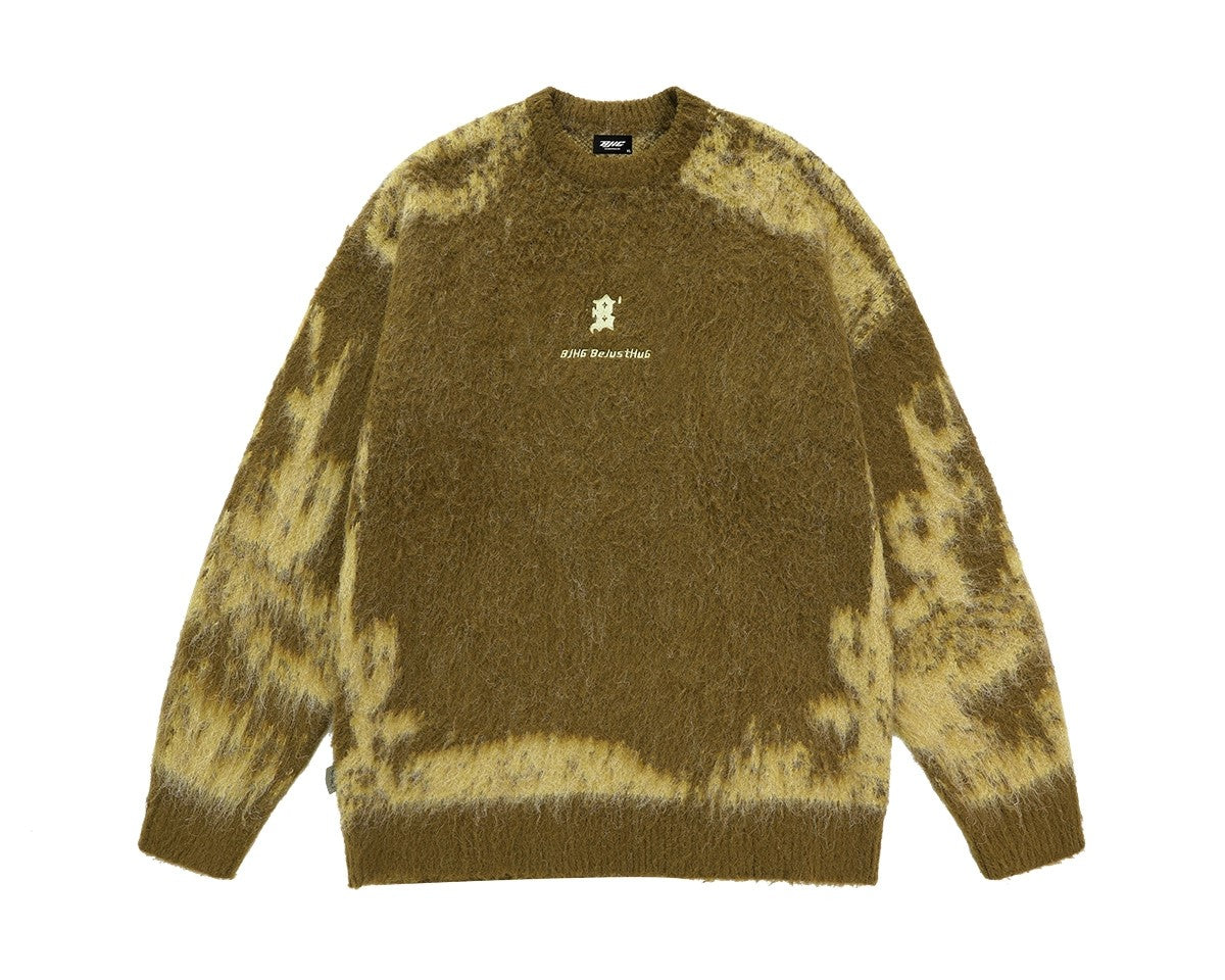 BJHG Textured Jacquard Knit Sweater