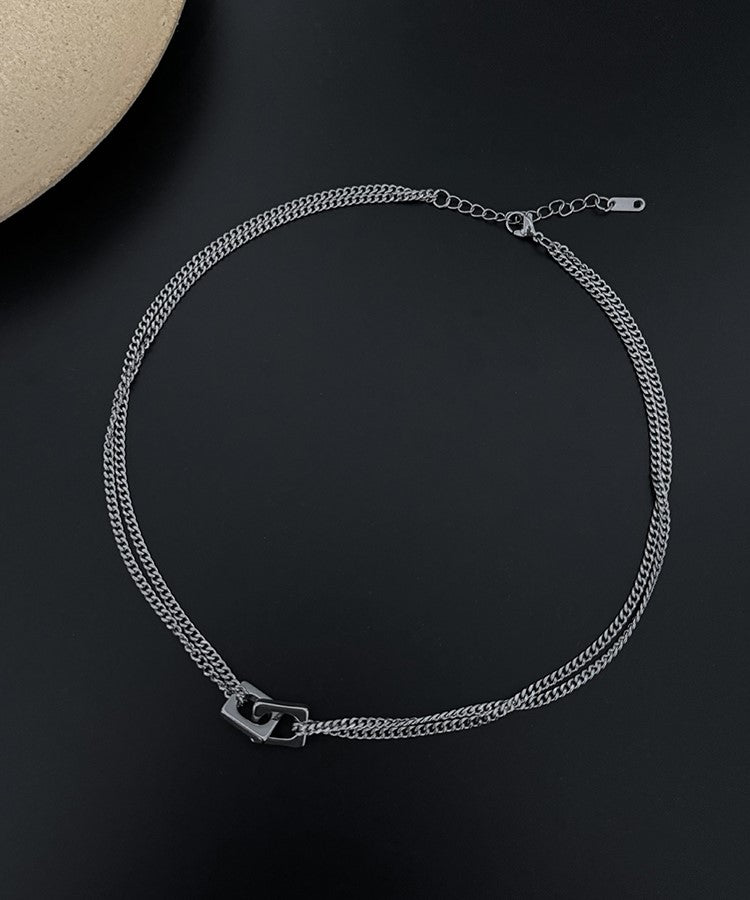 HEIMA Layered Double Chain Necklace