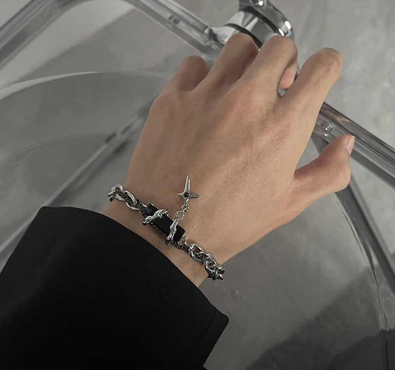Obsidian Thorn Bracelet by HEIMA