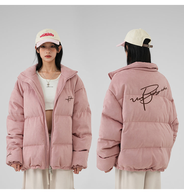BJHG Plush Suede Puffer Coat