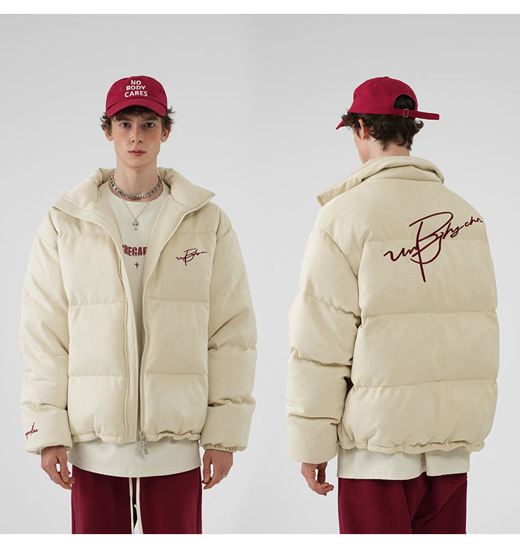 BJHG Plush Suede Puffer Coat