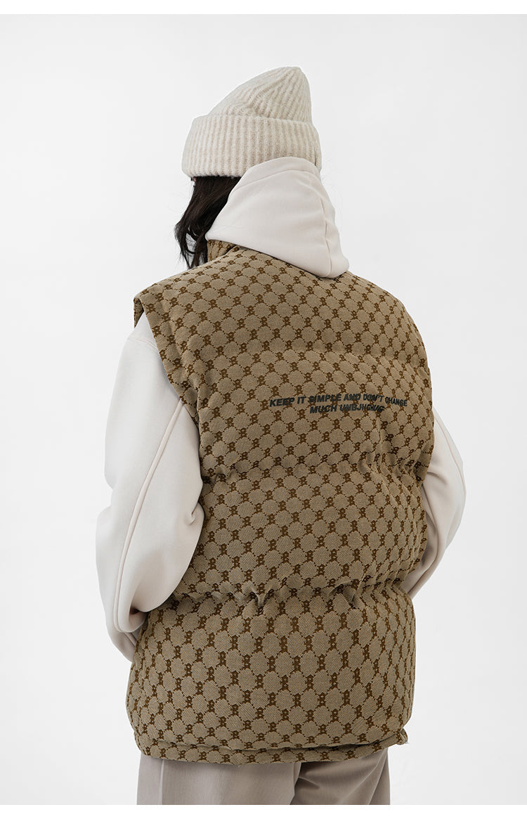 BJHG Monogram Patterned Puffer Vest
