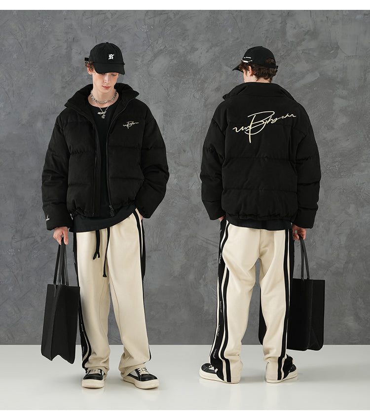 BJHG Plush Suede Puffer Coat