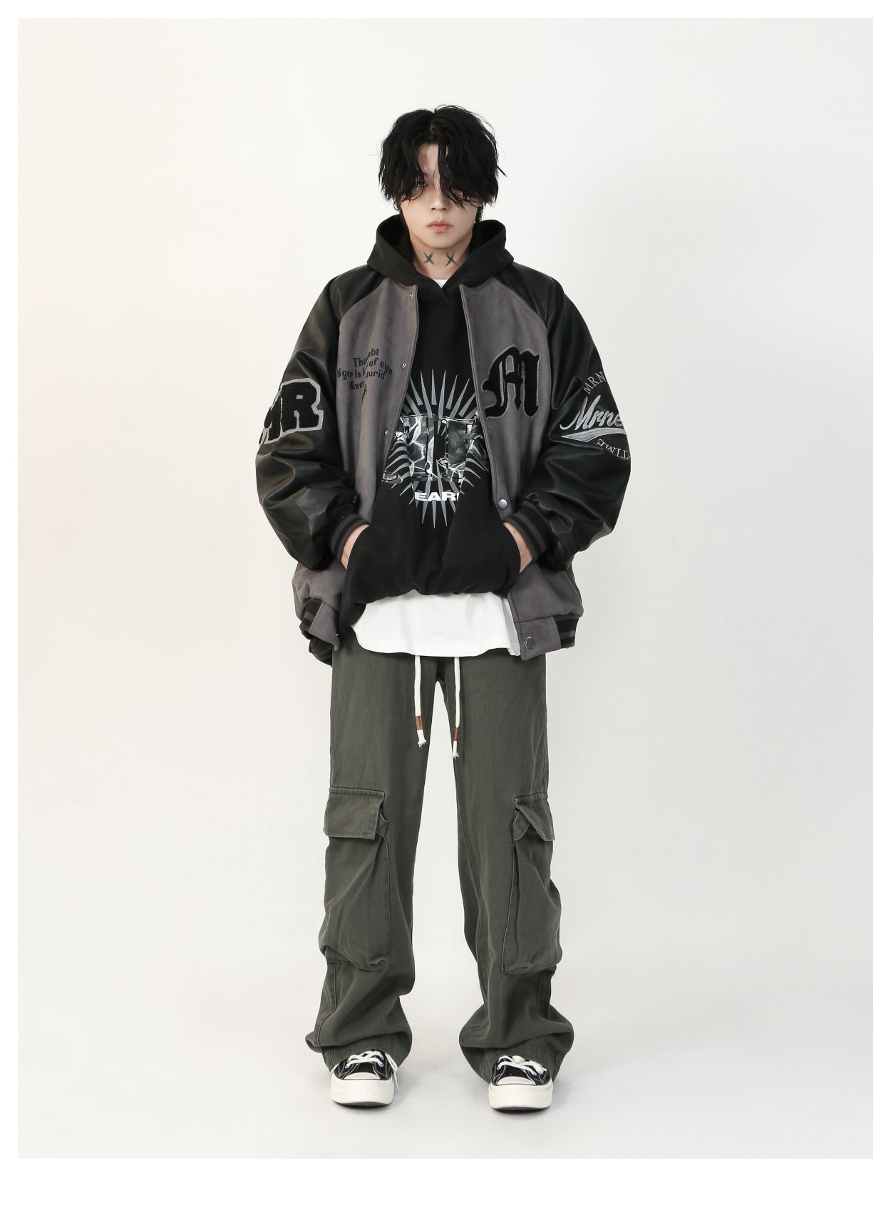 MRNEARLY Vintage 1997 Suede Varsity Jacket