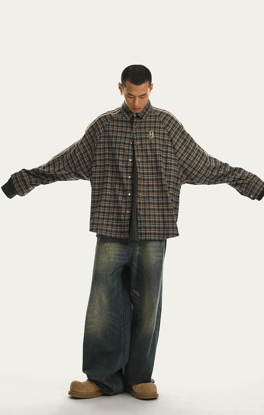 JHYQ Vintage Striped Flannel Shirt