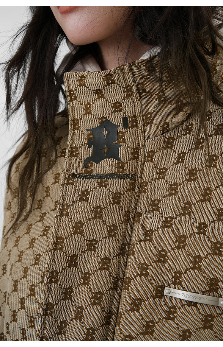 BJHG Monogram Patterned Puffer Vest