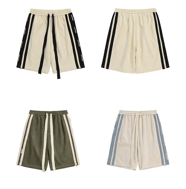 BJHG Velour Wide-Leg Lounge Shorts