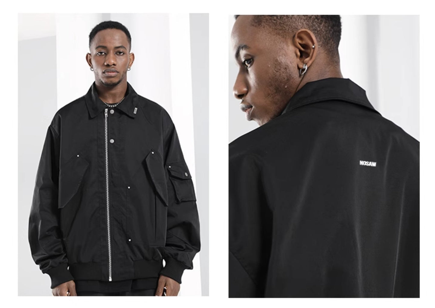 NOSAW Studded Aviator Jacket