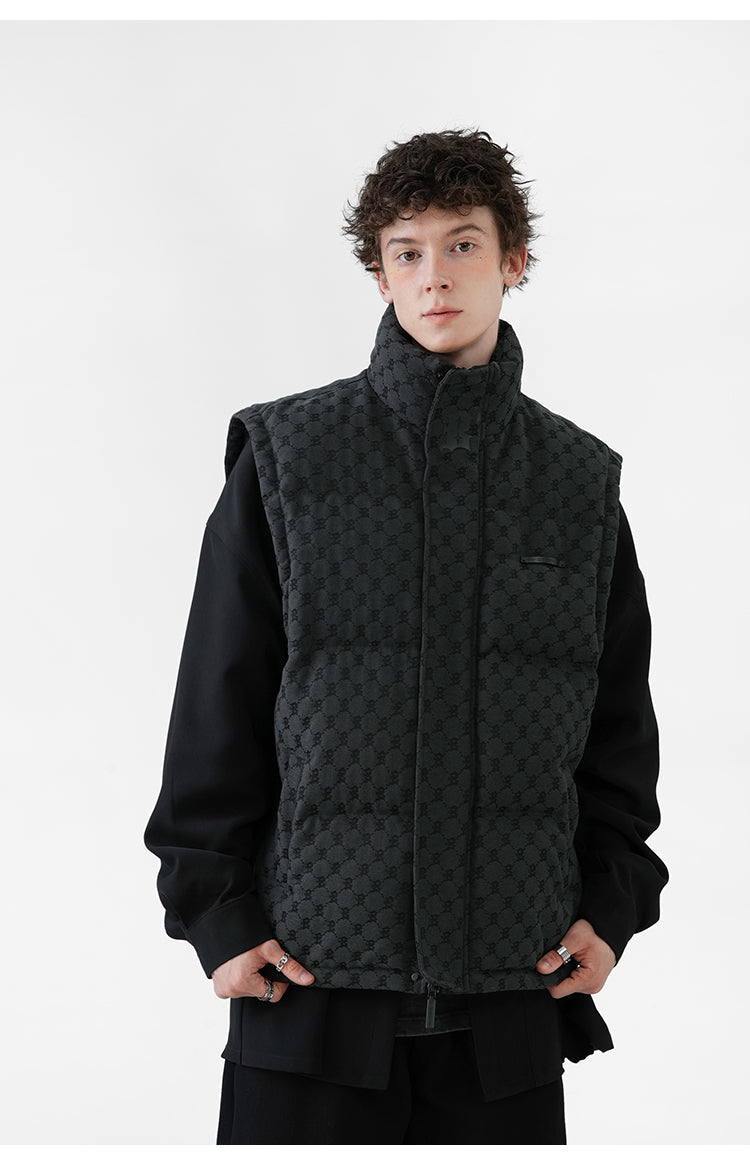 BJHG Monogram Patterned Puffer Vest