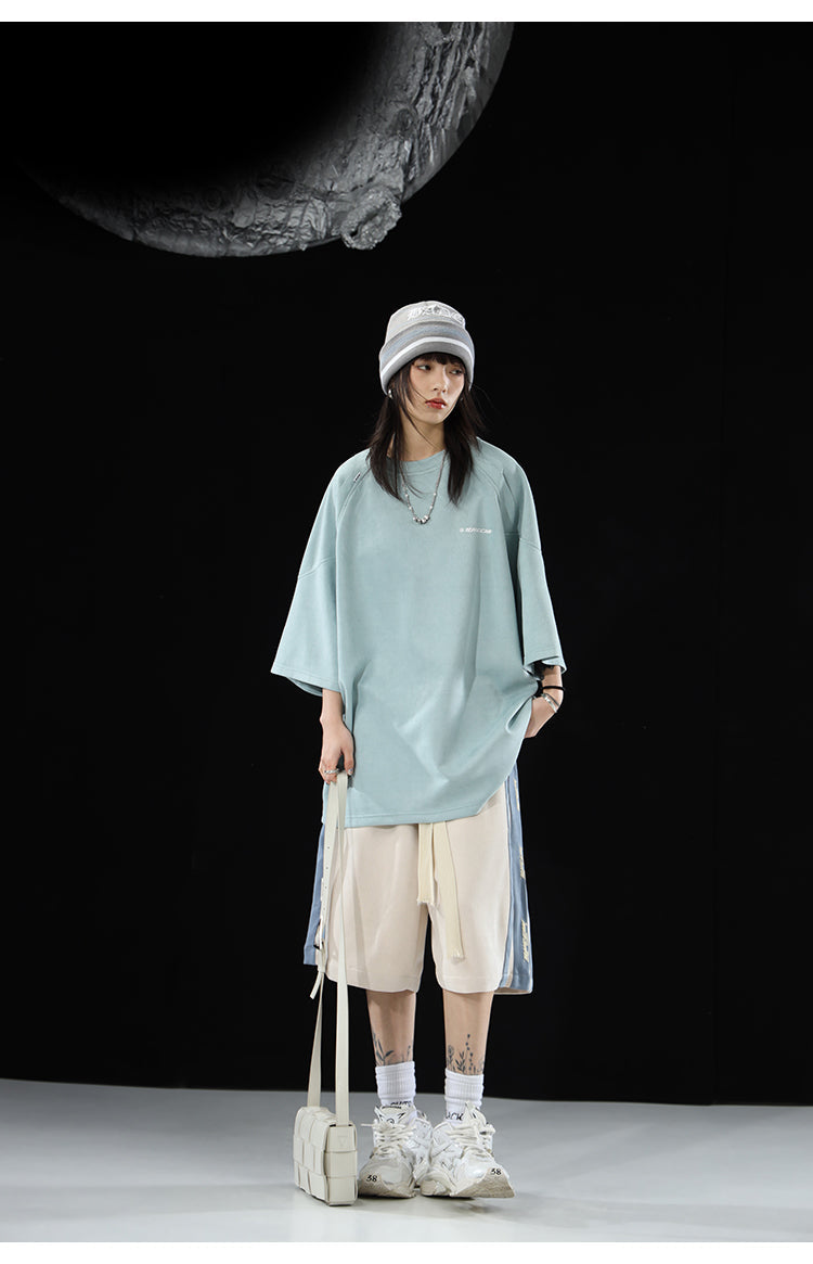 BJHG Velour Wide-Leg Lounge Shorts