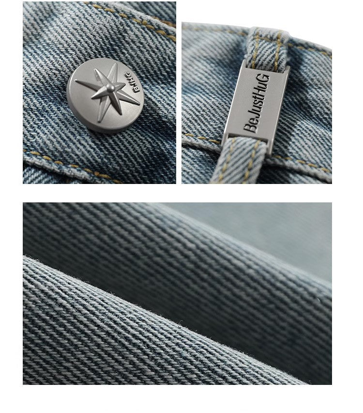 BJHG Star Spike Distressed Denim Jeans