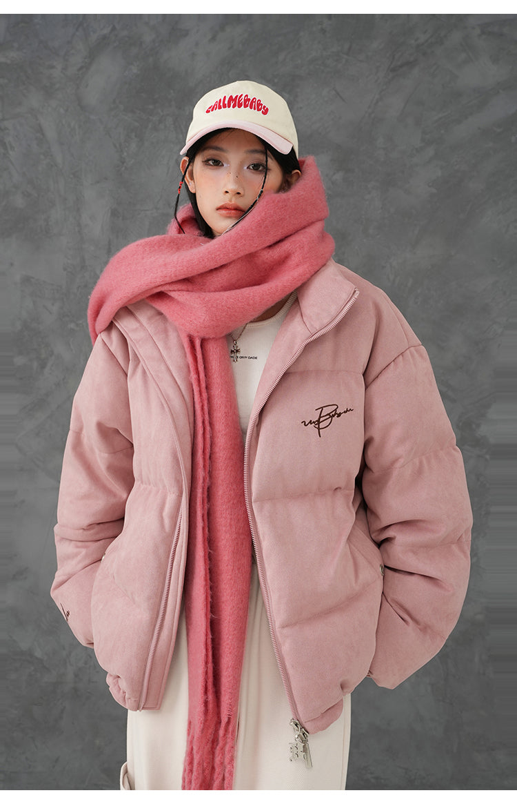 BJHG Plush Suede Puffer Coat