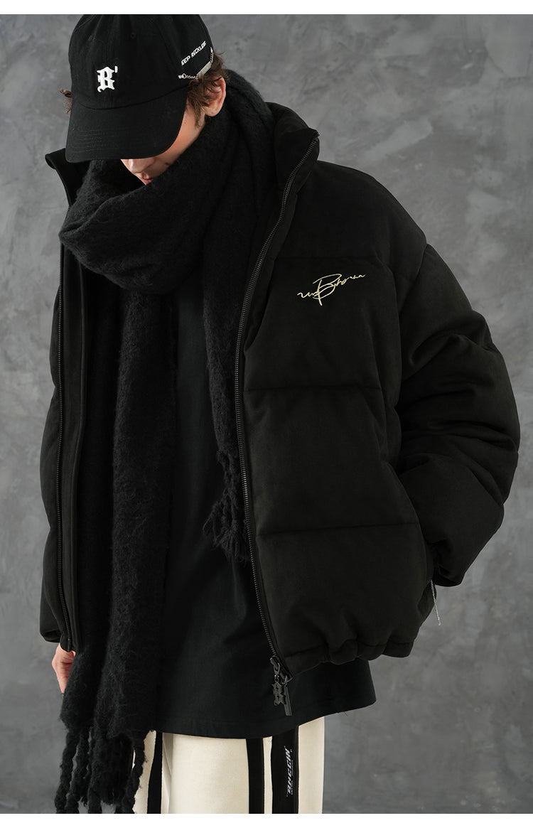 BJHG Plush Suede Puffer Coat