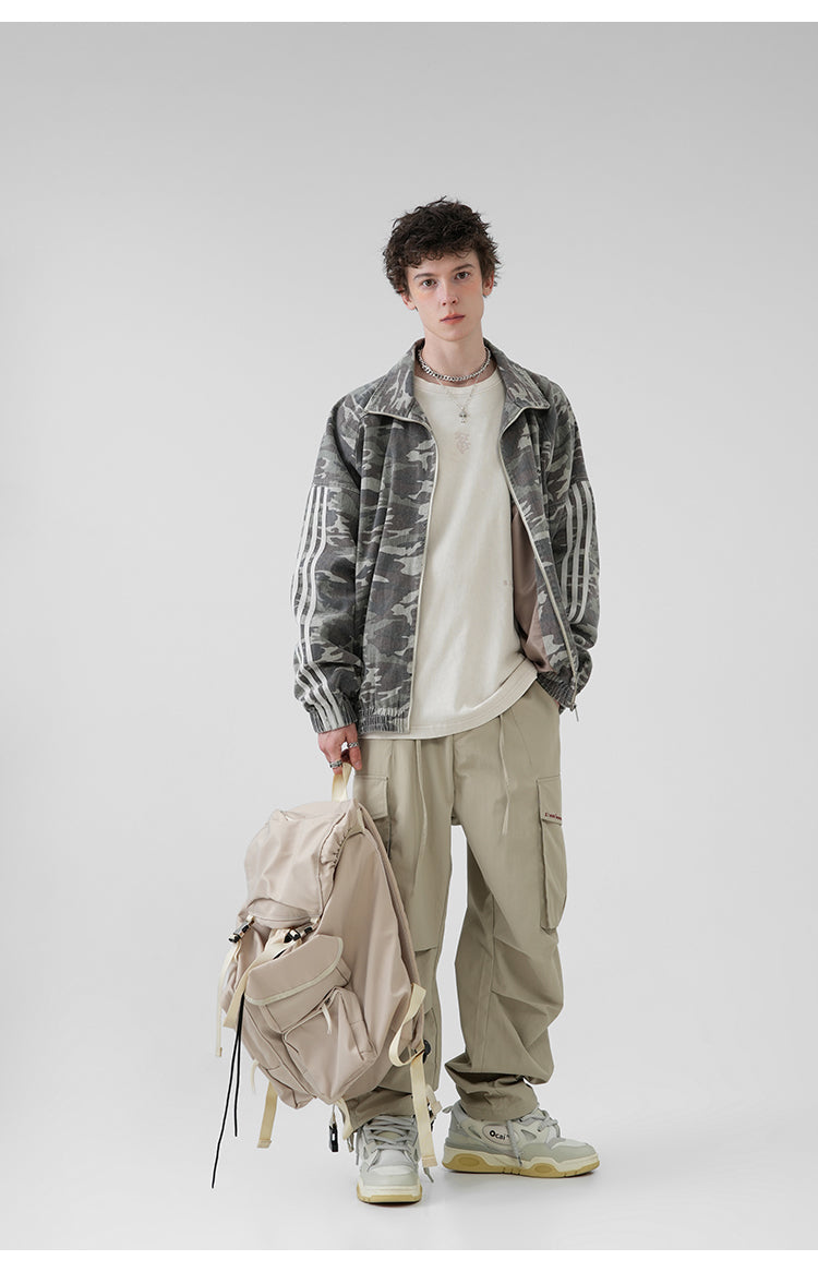 BJHG Pleated Utility Cargo Trousers