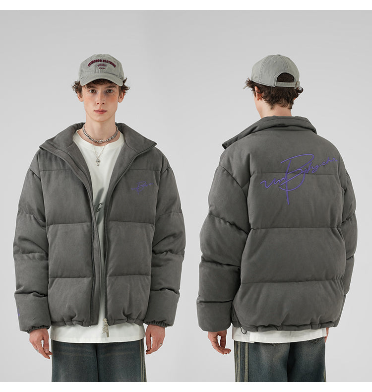 BJHG Plush Suede Puffer Coat