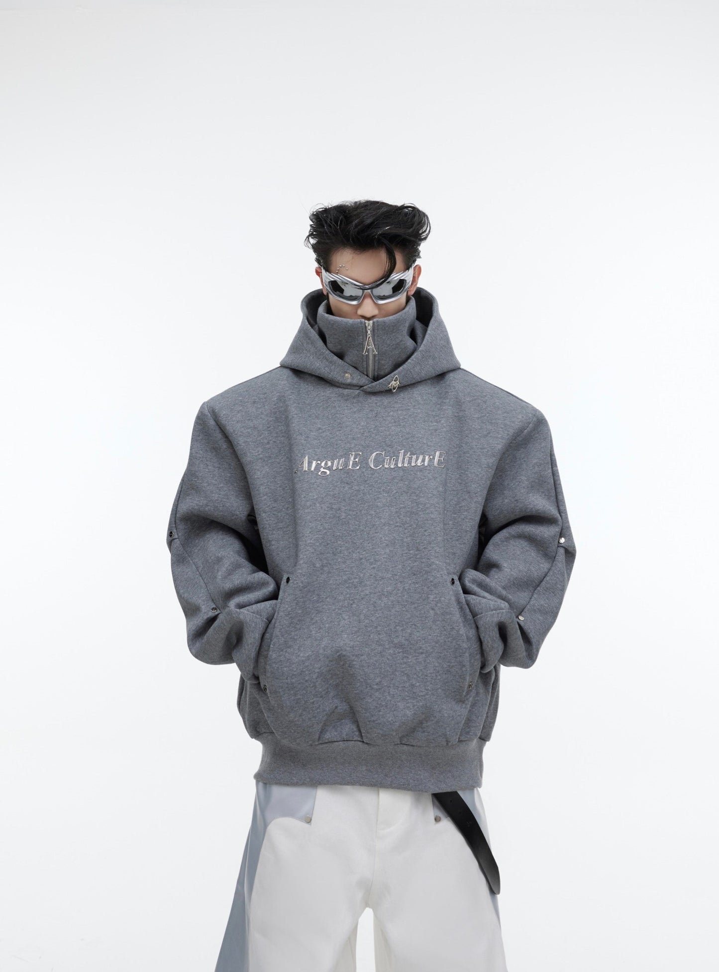 CulturE Logo Hoodie with Silver Stud Accents