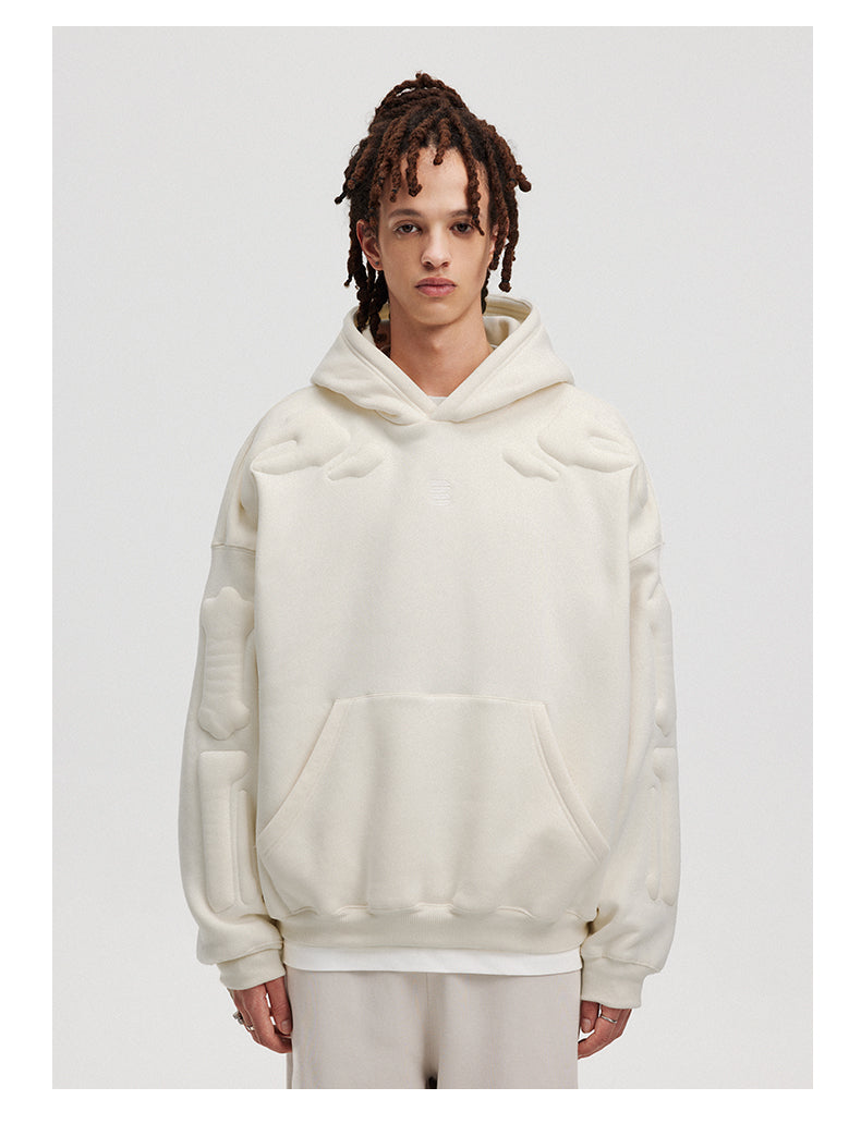 Embroidered Skeleton Hoodie Without Bones