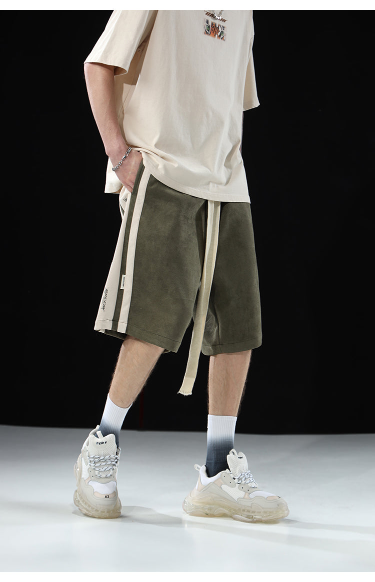 BJHG Velour Wide-Leg Lounge Shorts