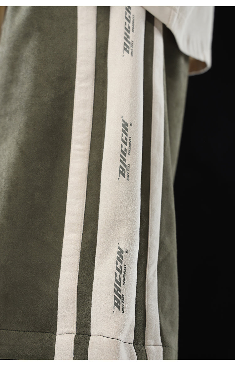 BJHG Velour Wide-Leg Lounge Shorts