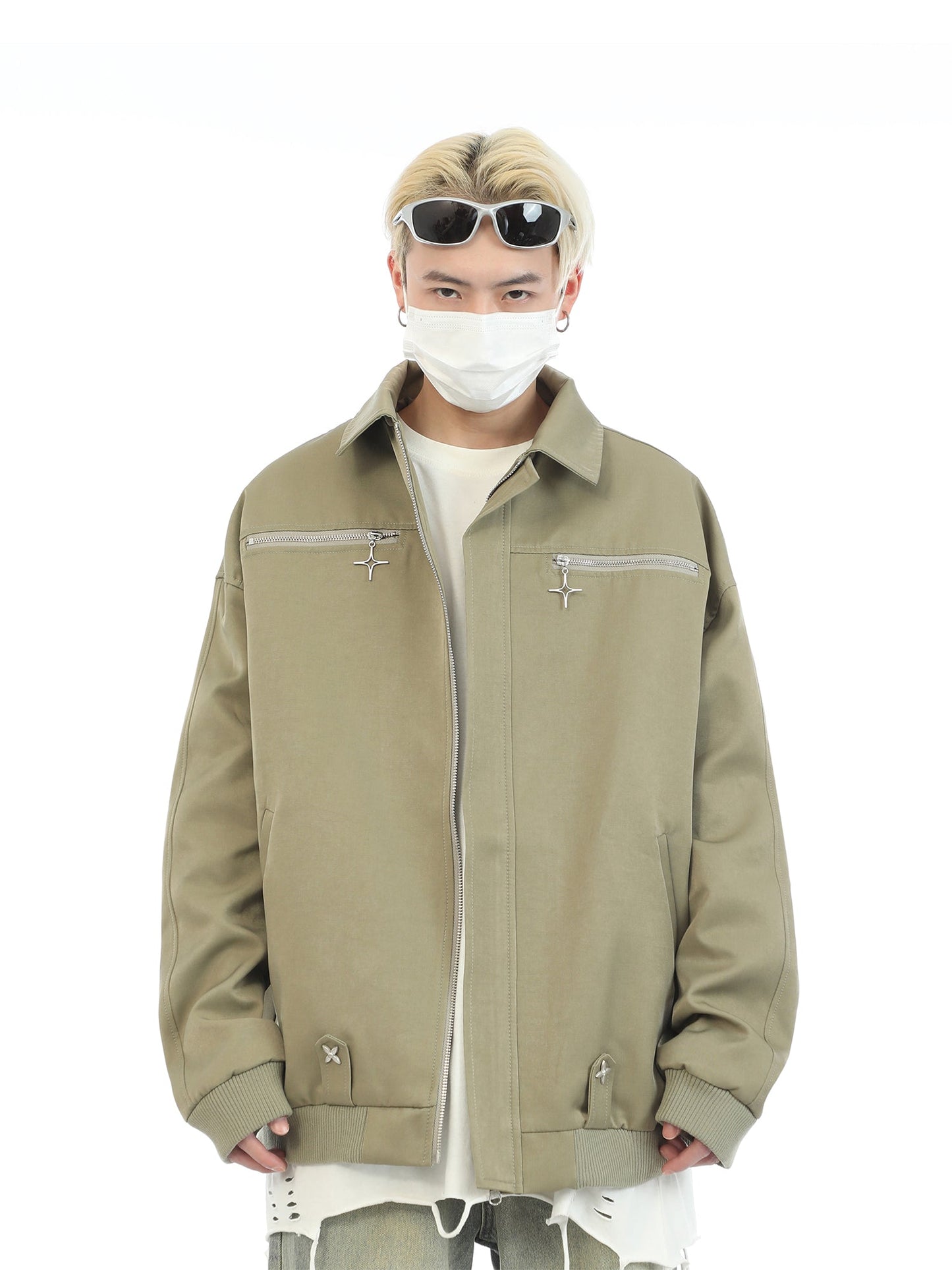 MaxDstr Star Zip-Up Work Jacket