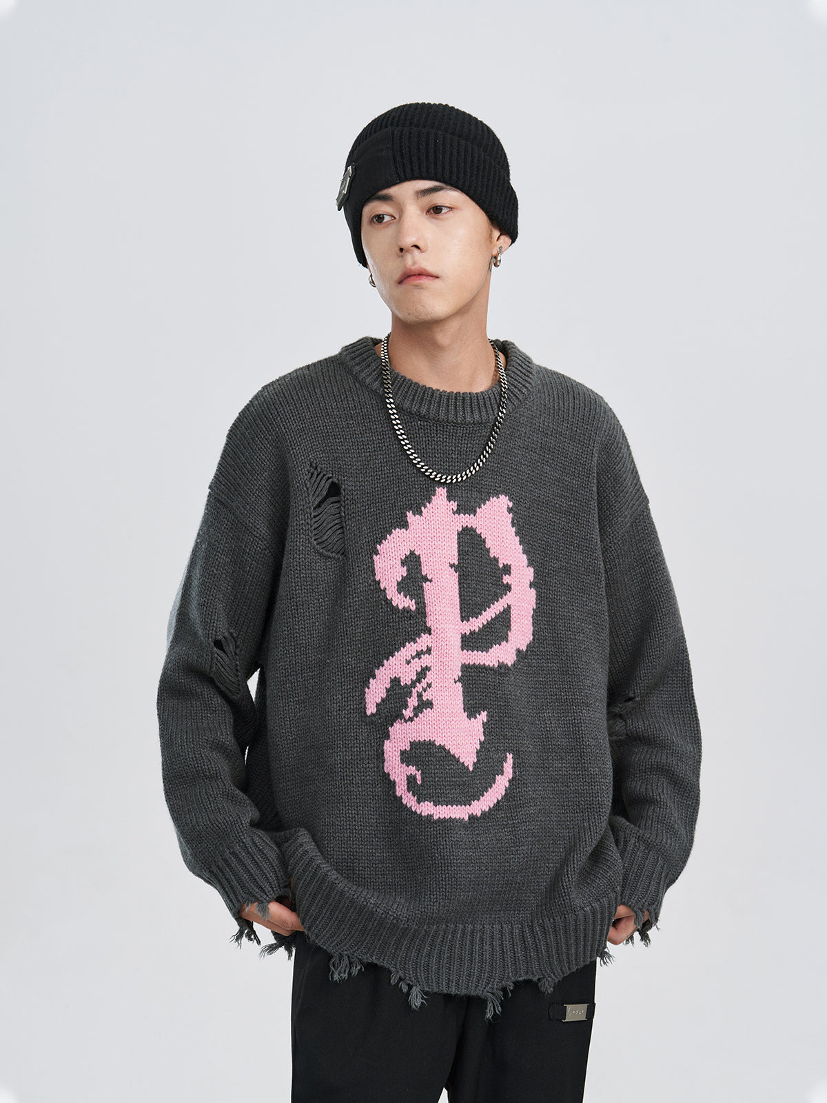 PCLP Mosaic Pattern Knit Sweater