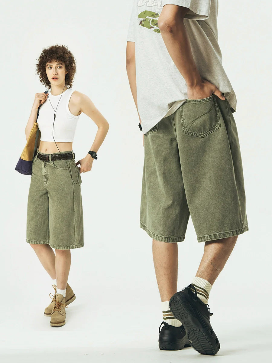 714street Japanese Distressed Denim Shorts