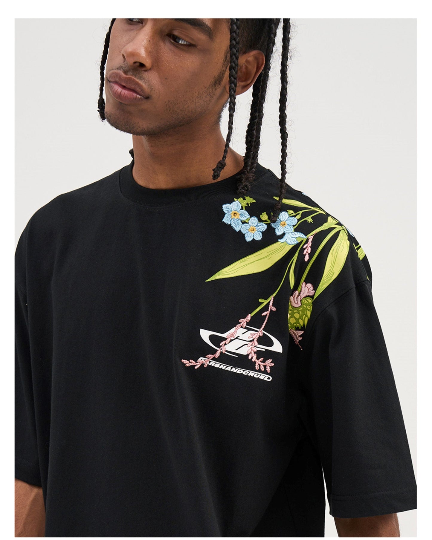 Embroidered 'Bloom' Tee by HARSH and CRUEL