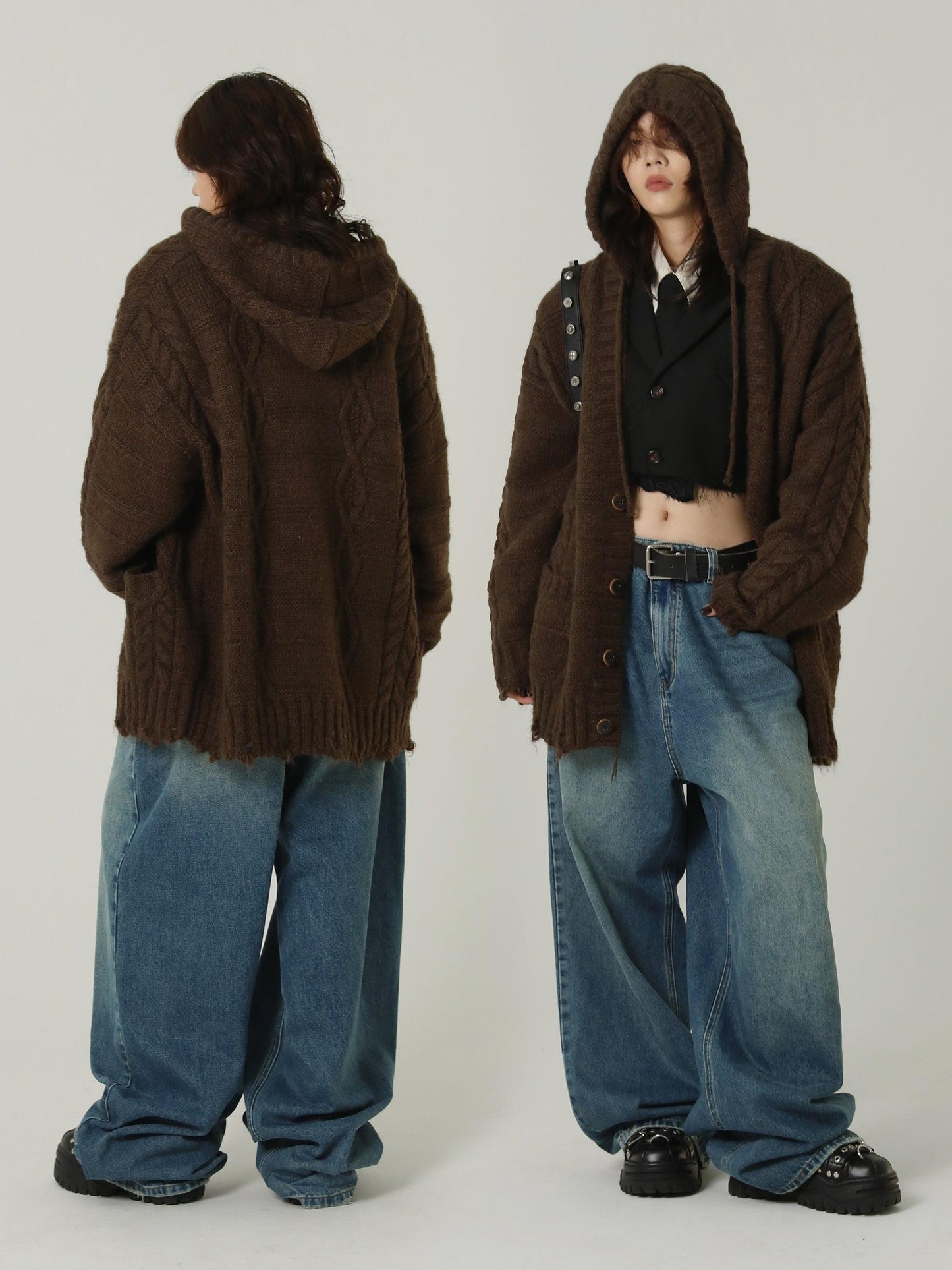 MASONPRINCE Edith Hooded Knit Cardigan