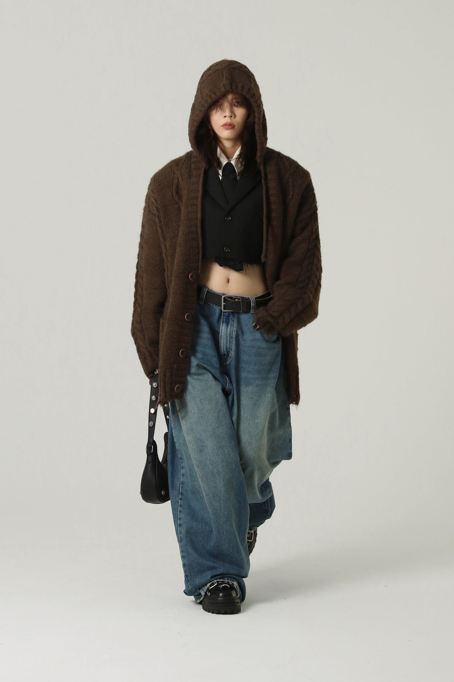 MASONPRINCE Edith Hooded Knit Cardigan