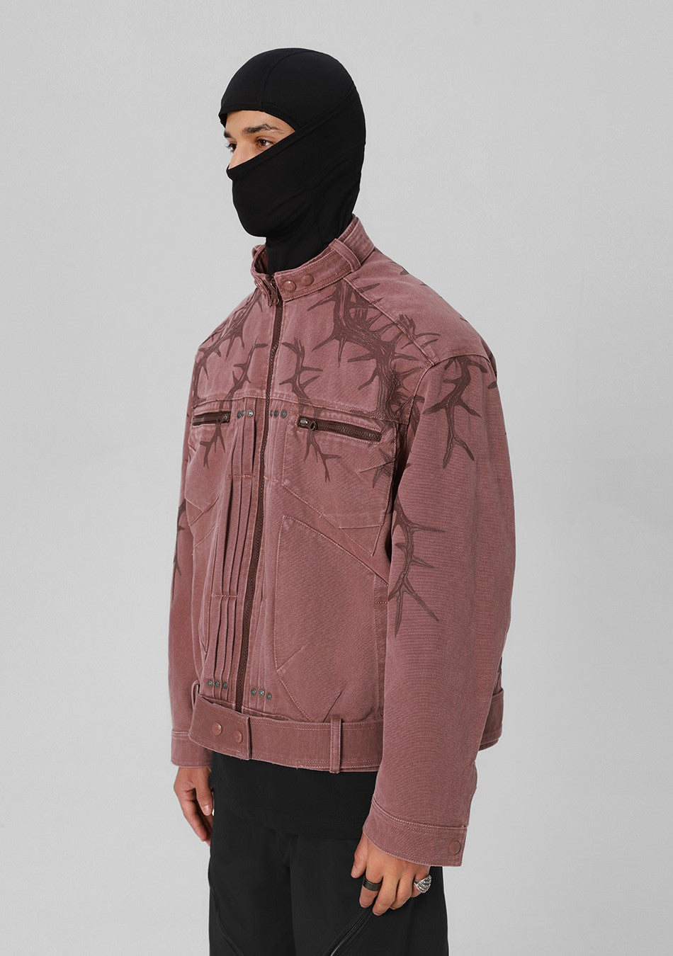 JHYQ Heavyweight Jacket with Embossed Thorn Design