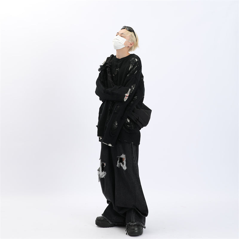 MaxDstr Distressed Grunge Sweater