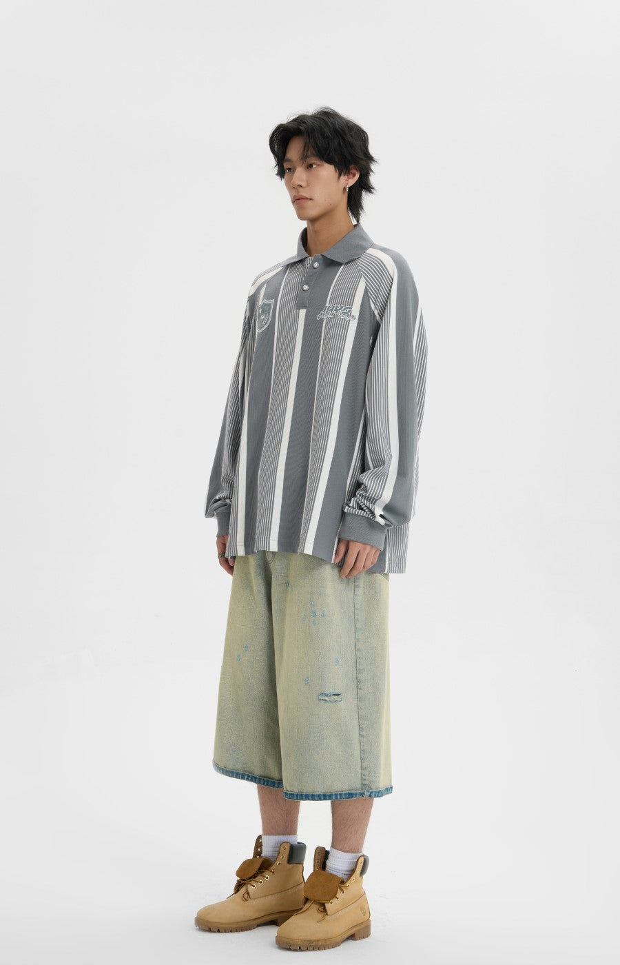 JHYQ Light Wash Capri Denim Shorts