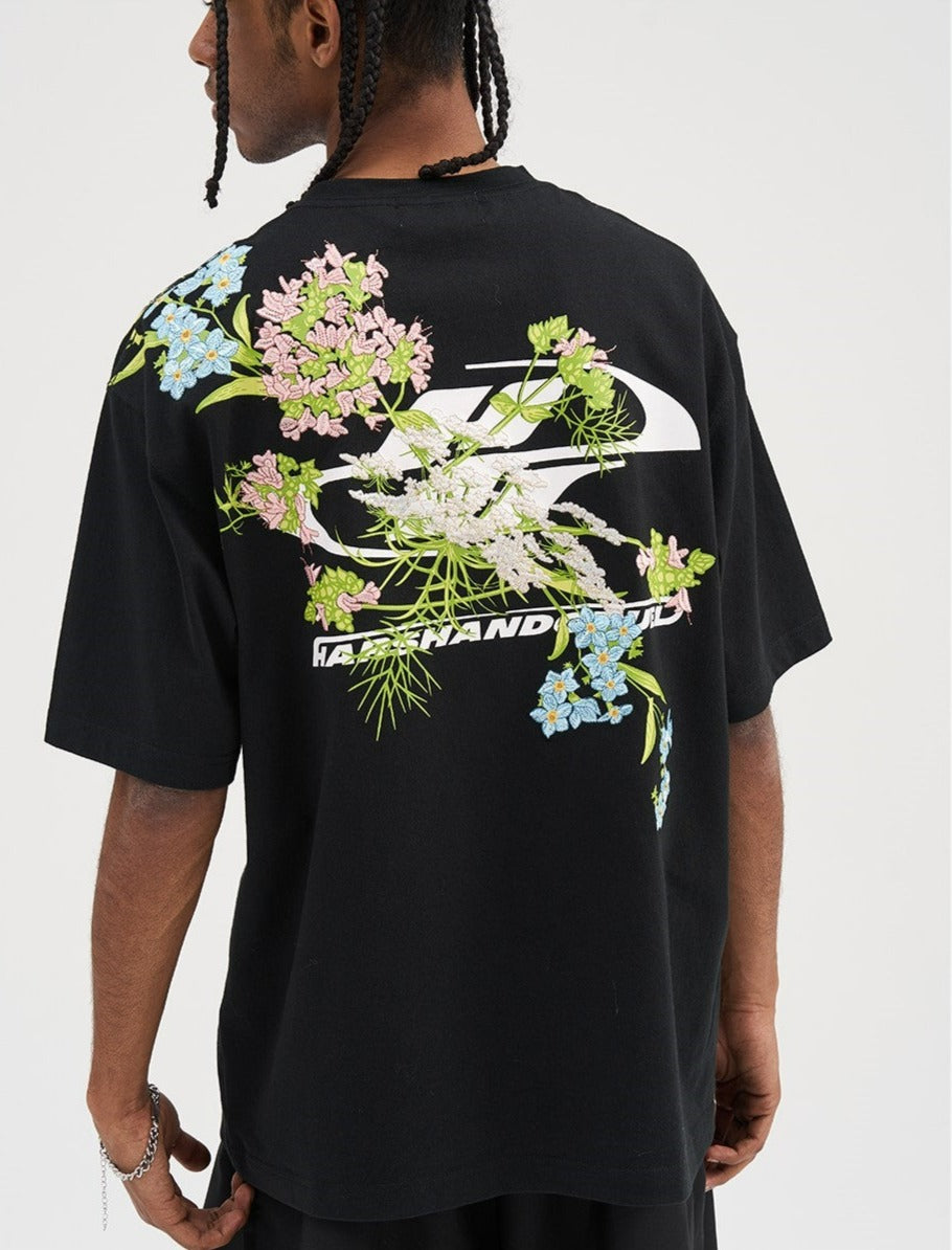 Embroidered 'Bloom' Tee by HARSH and CRUEL
