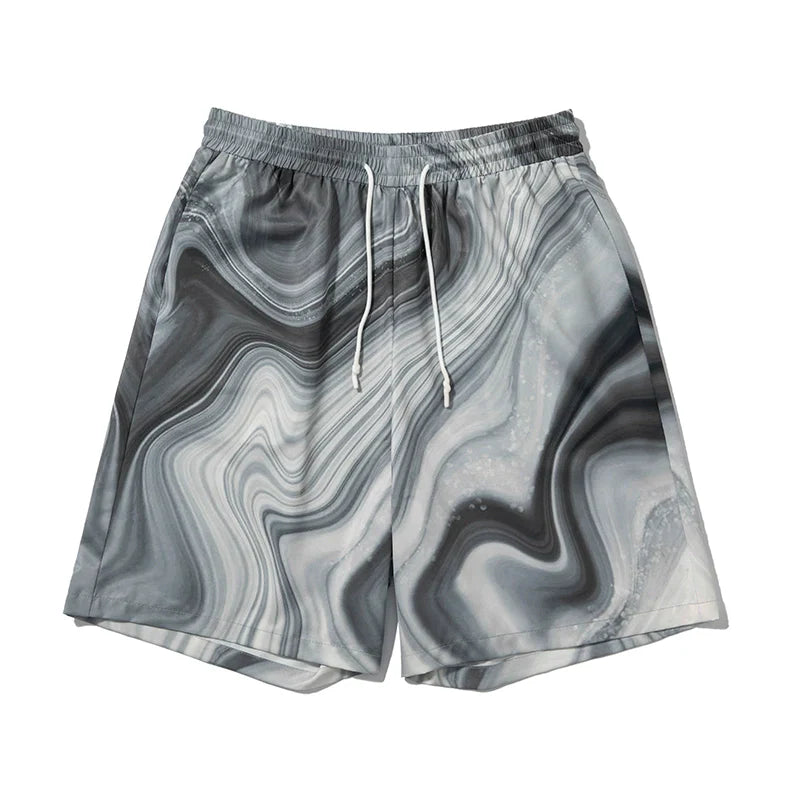 NOSAW Marble Print Shorts