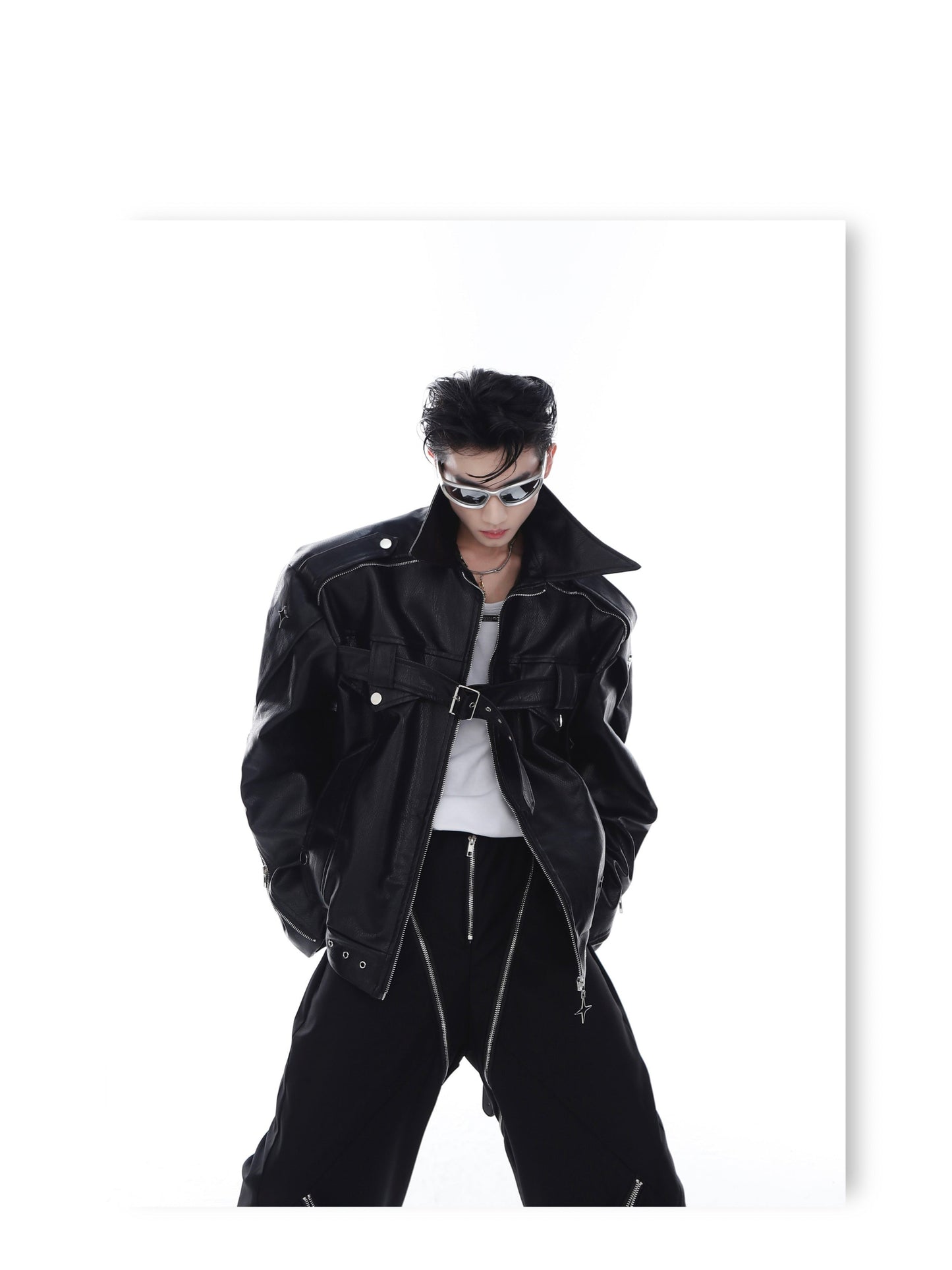 CulturE Pin-Buckle Motorcycle Jacket