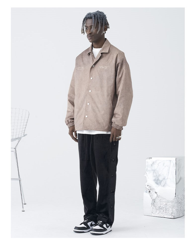 Bold and Edgy Painted Floral Windbreaker Jacket