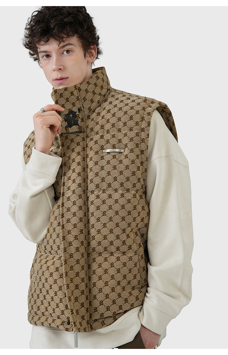 BJHG Monogram Patterned Puffer Vest