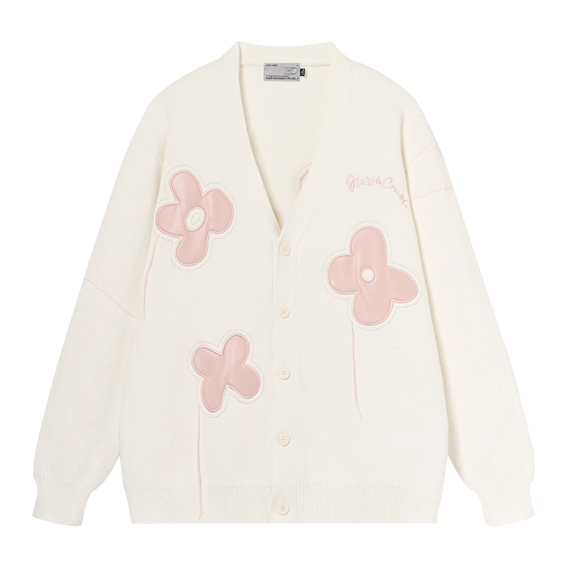 Solitary Flower Tassel Knit Cardigan by HARSH and CRUEL