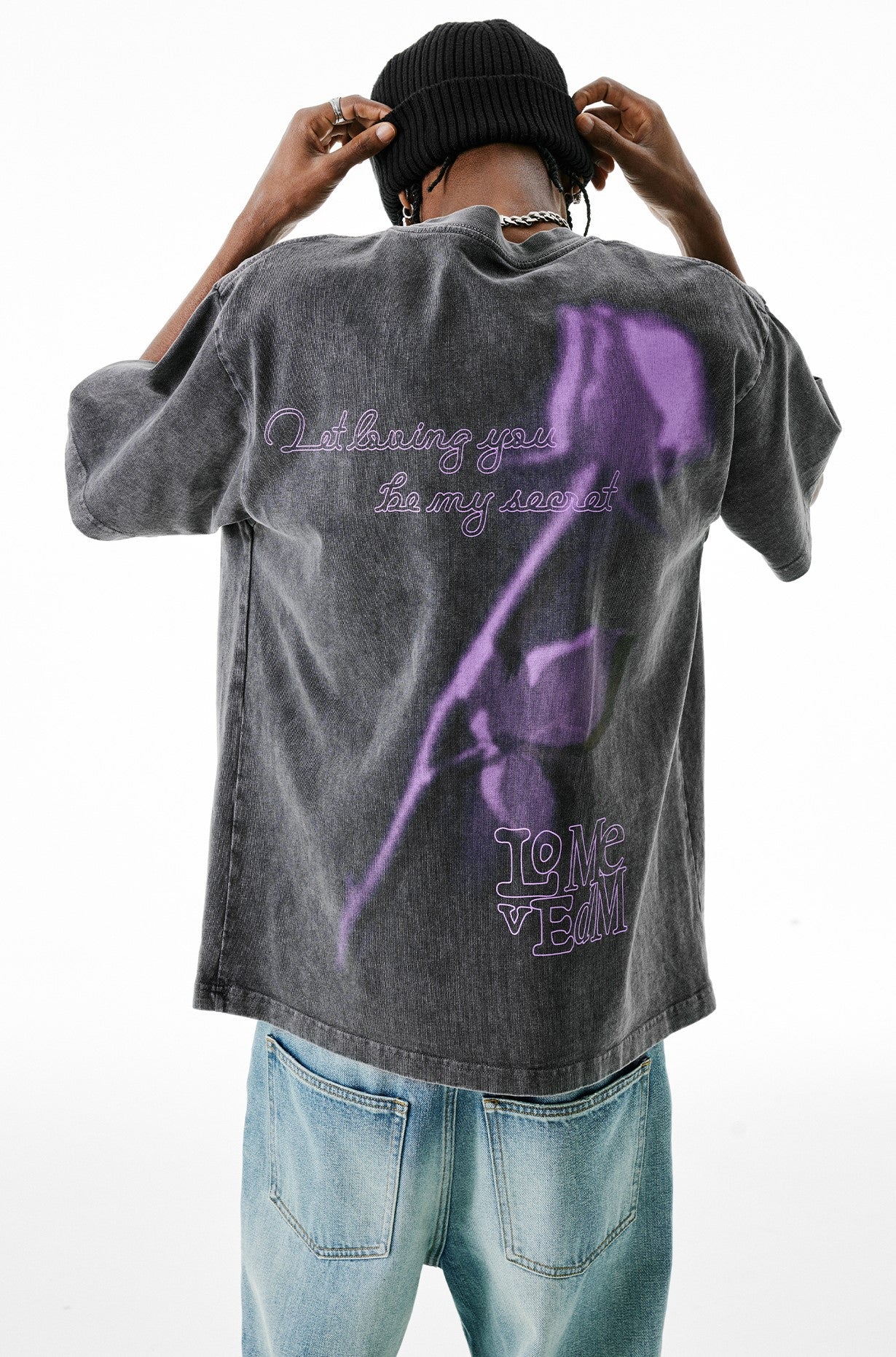 MEDM Retro Distressed 'Sword & Rose' T-Shirt