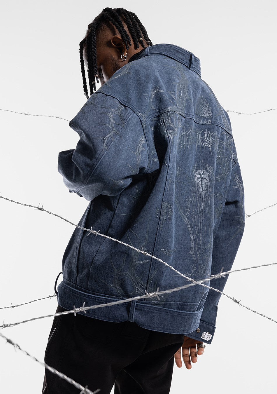 JHYQ Heavyweight Jacket with Embossed Thorn Design