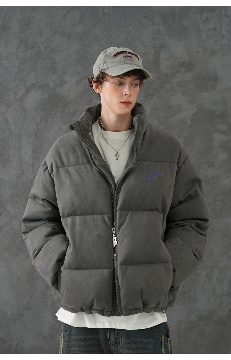 BJHG Plush Suede Puffer Coat