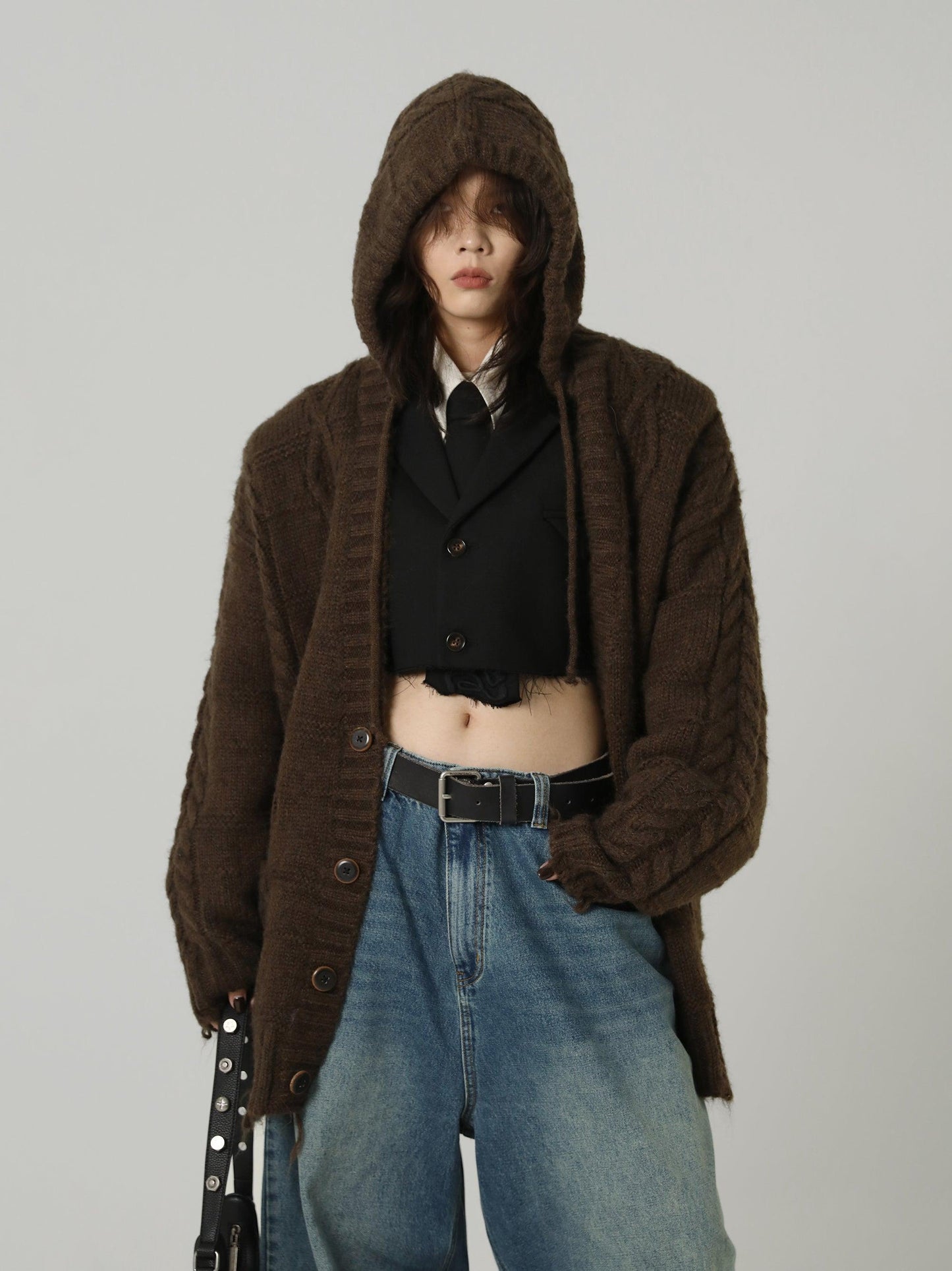 MASONPRINCE Edith Hooded Knit Cardigan